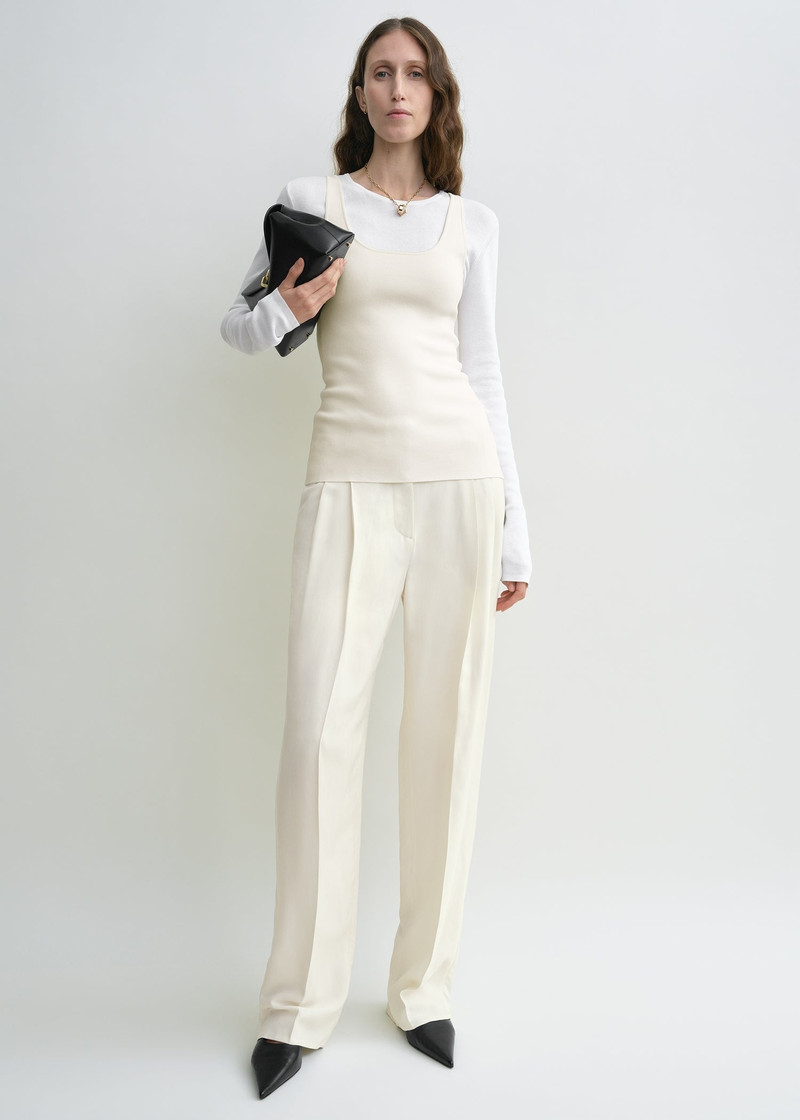 Totême Compact knit tank white outlook