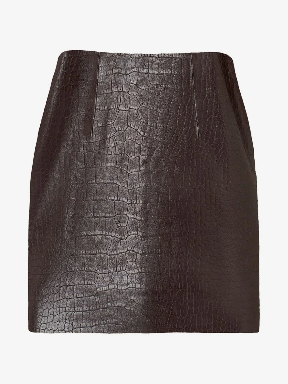 embossed alligator-effect fitted mini skirt - 1