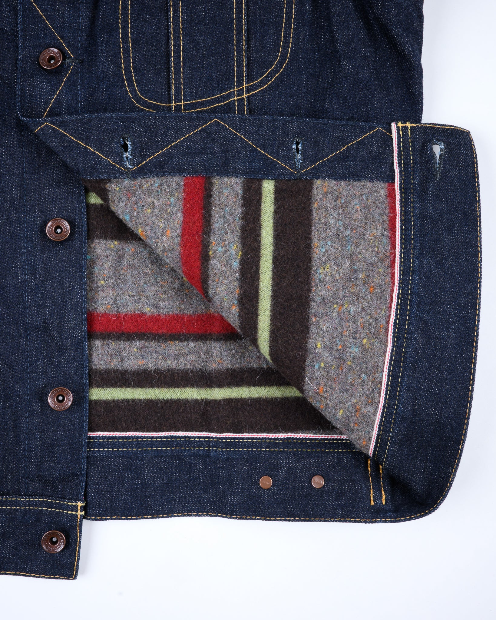 IH-101J-SR 18oz Selvedge Denim Storm Rider Jacket - Indigo - 12