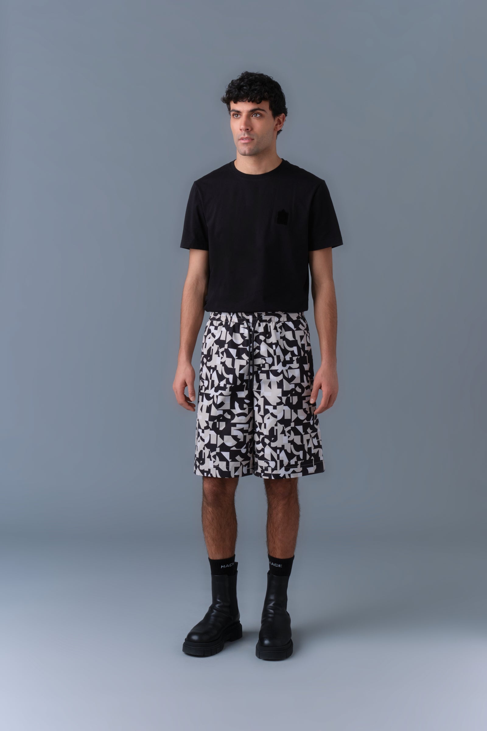 DANTE Abstract Geometric Recycled Shorts - 2