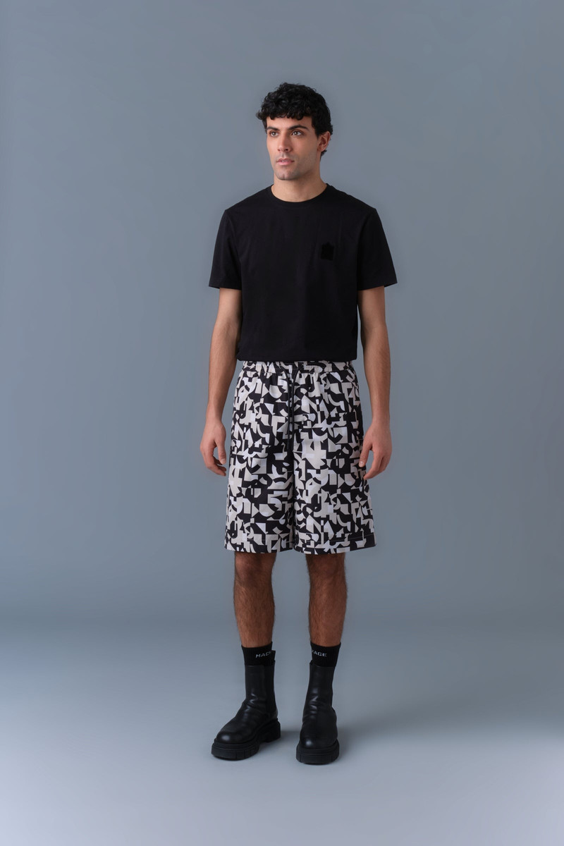 MACKAGE DANTE Abstract Geometric Recycled Shorts outlook