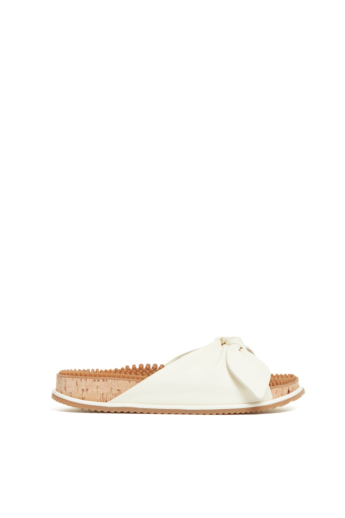 Virgil Reflexology Slide in Ivory Leather - 1