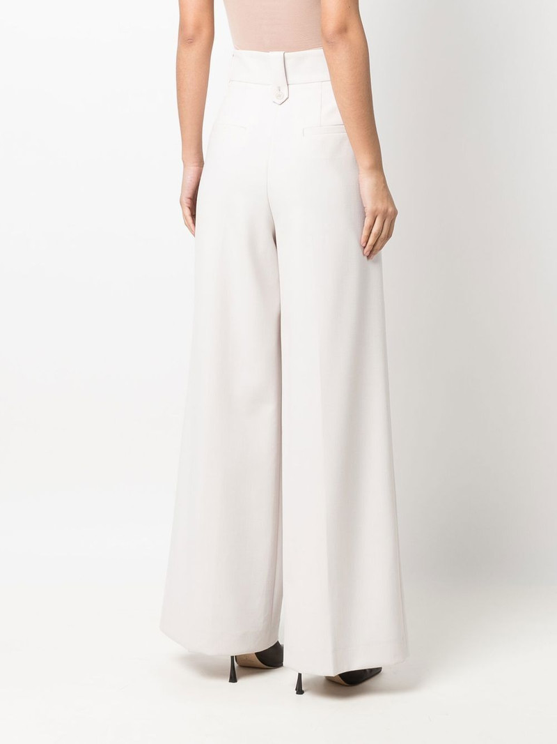 high-waisted flared leg trousers 4