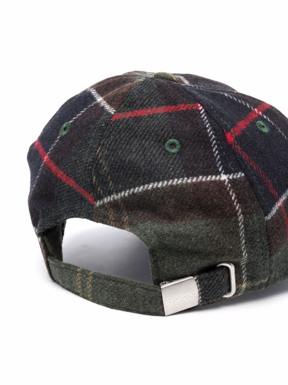tartan check print cap - 2