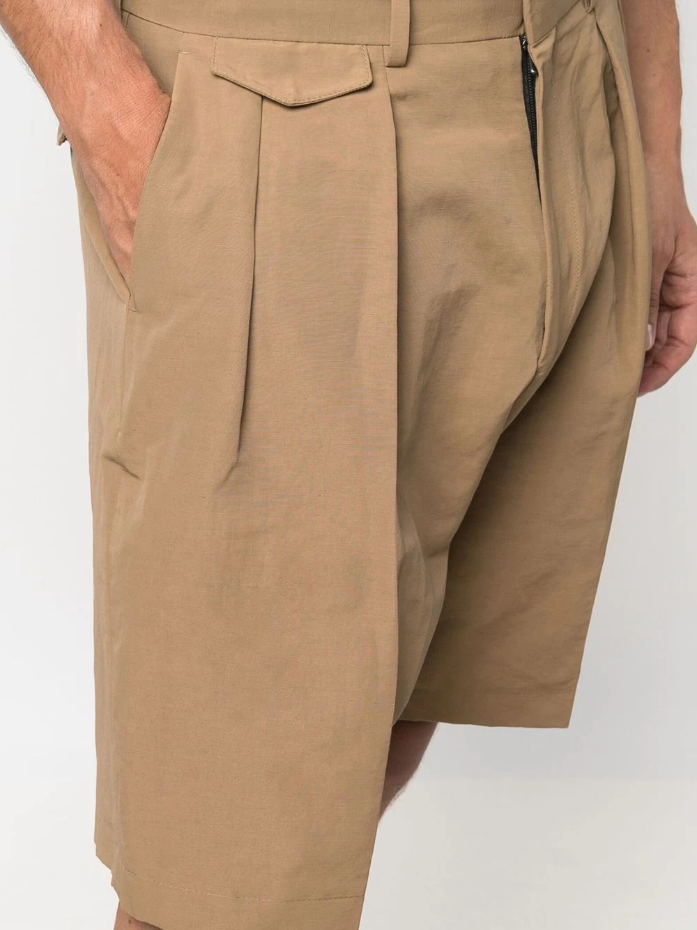 pleated chino shorts - 5