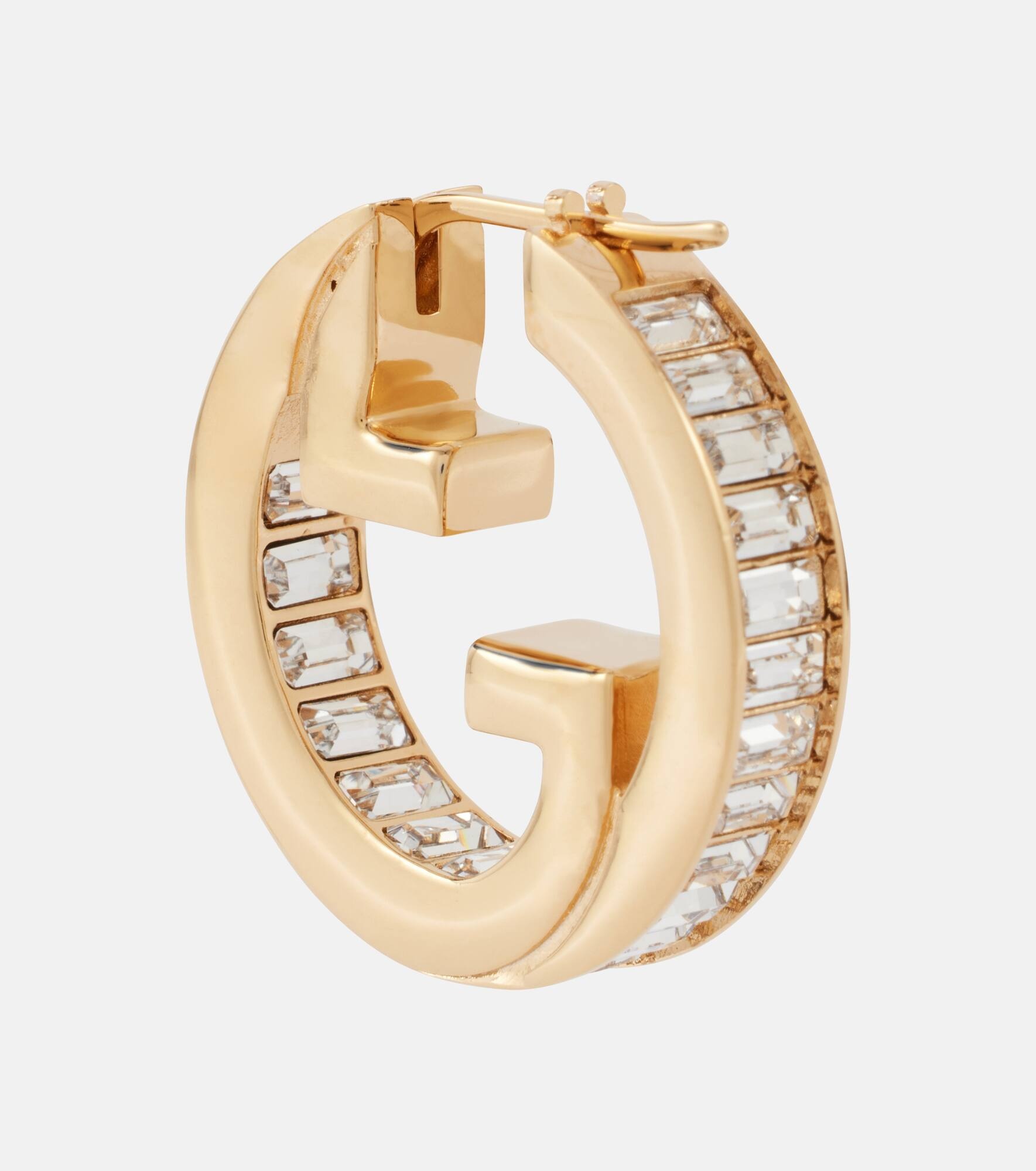 Gucci Blondie embellished hoop earrings - 5