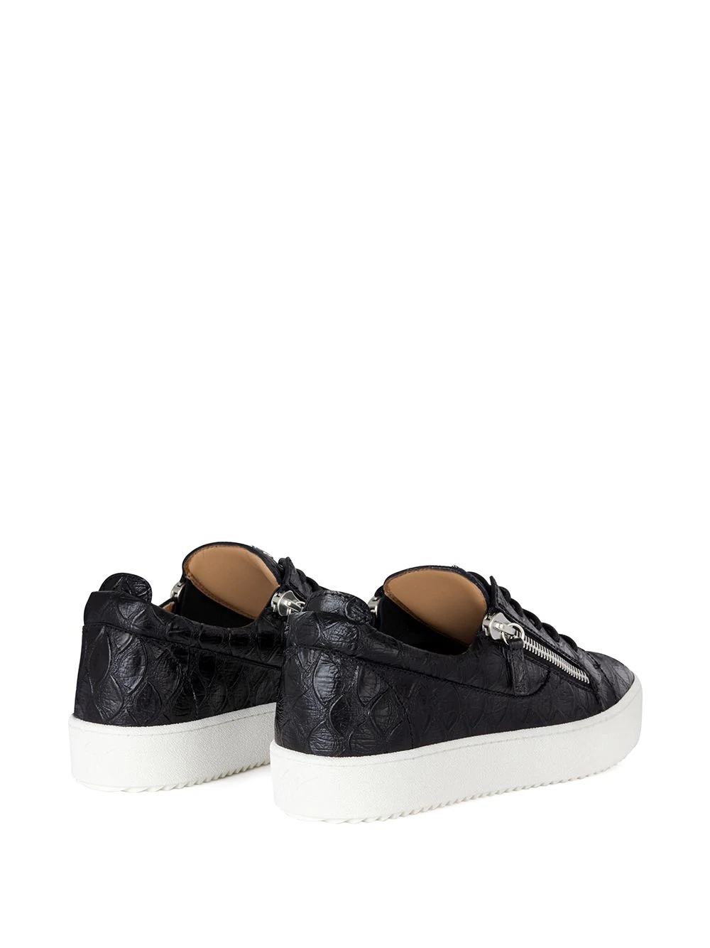 patent leather side-zip sneakers - 3