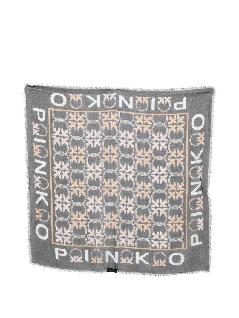 printed fringed scarf 1