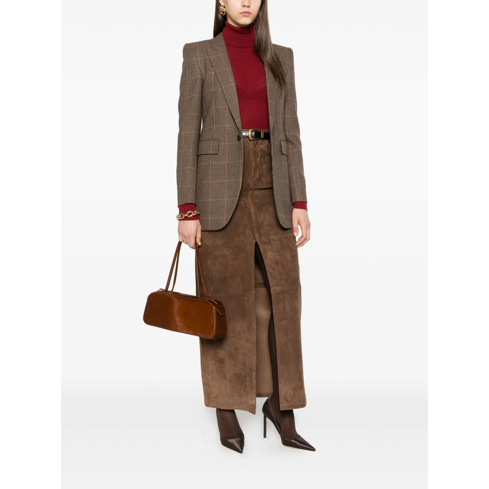 Saint Laurent Brown Jackets - Blazers Women - 4