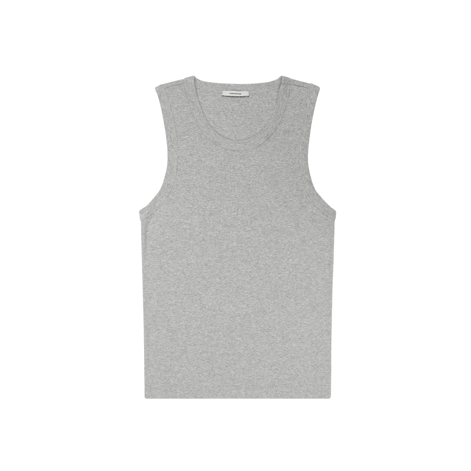 RIB TANK GREY MARLE - 1