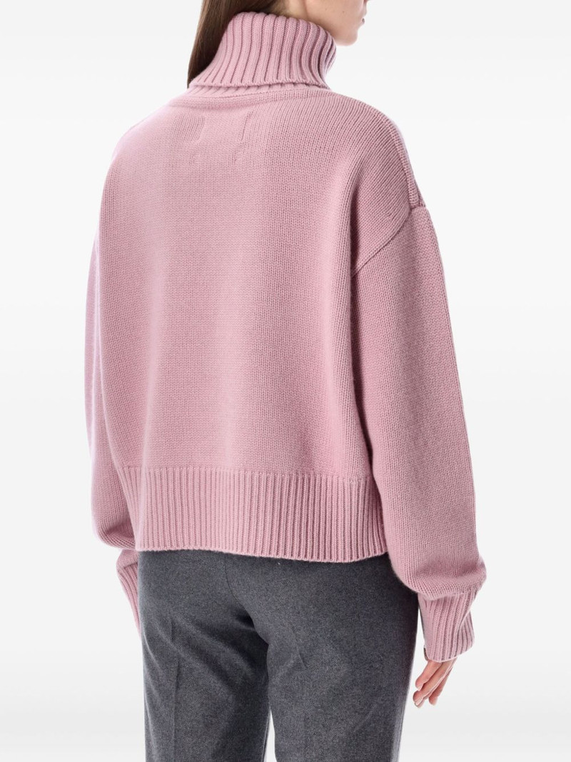 extreme cashmere ribbed roll-neck sweater outlook