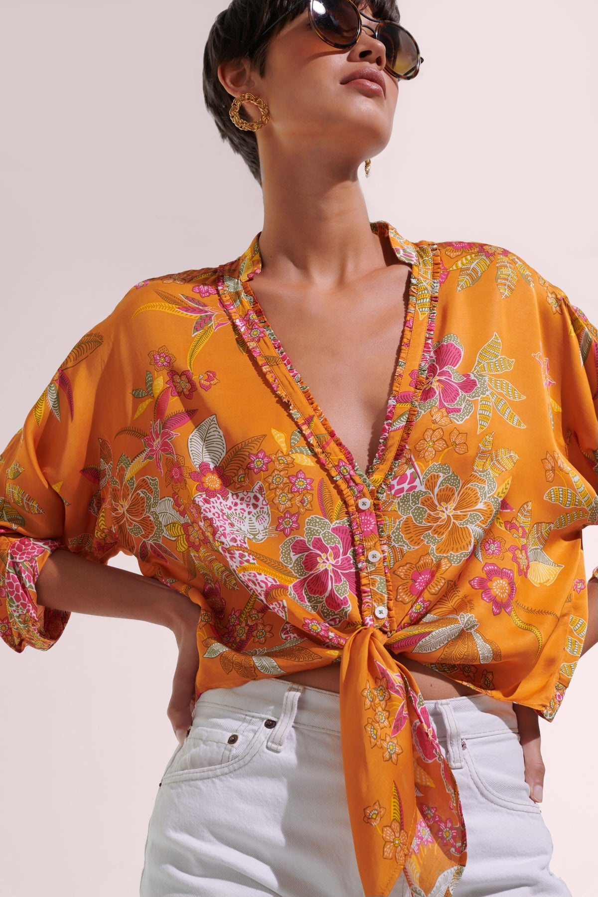 Shirt Azia - Orange Leo Forest - 1