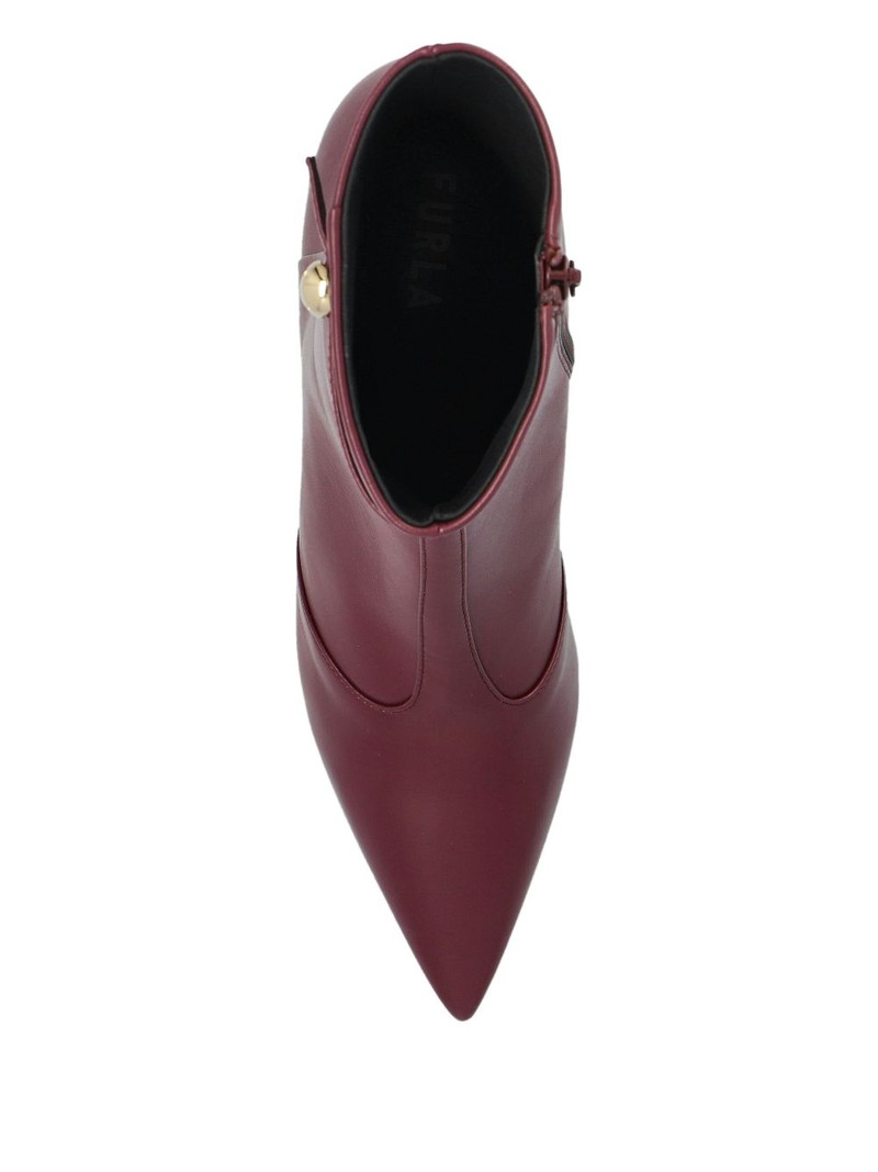 FURLA 60mm leather heeled boots outlook