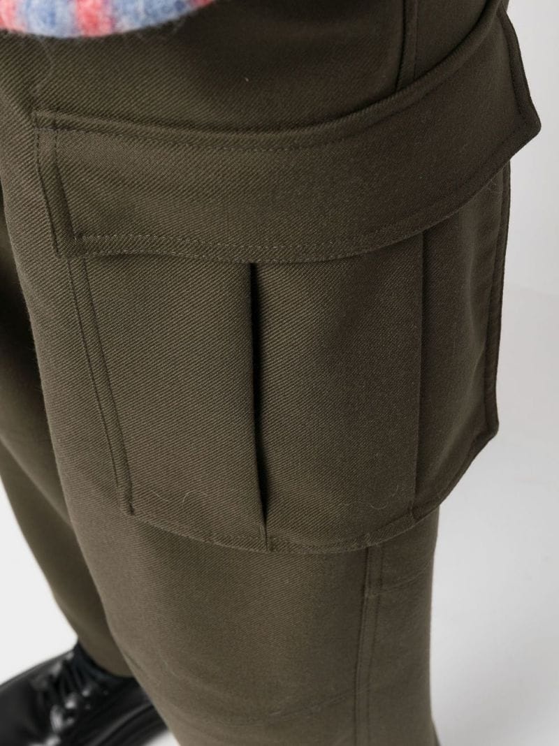 drawstring-fastening cargo trousers - 5