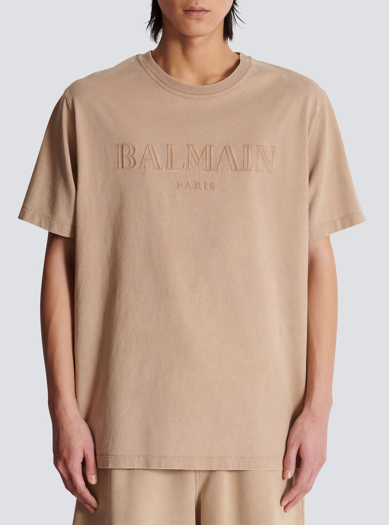 Loose T-shirt with vintage Balmain embroidery 5