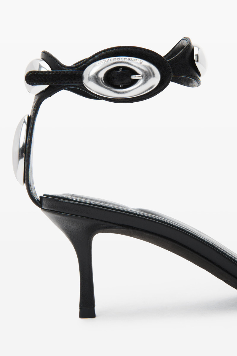 Alexander Wang dome 65 mid heel goatskin sandal outlook