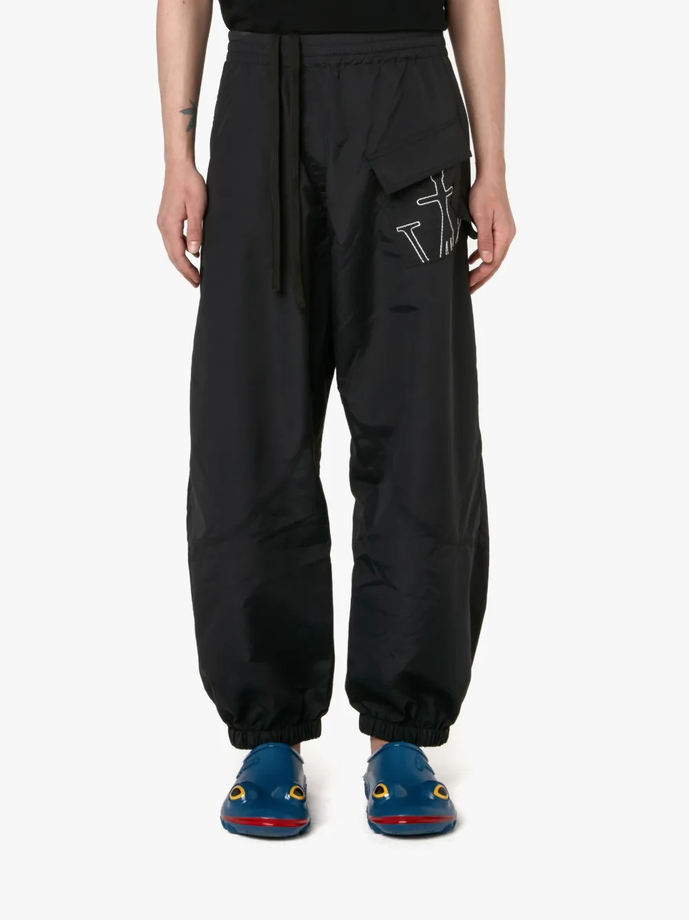 ANCHOR LOGO EMBROIDERED TWISTED JOGGERS - 2