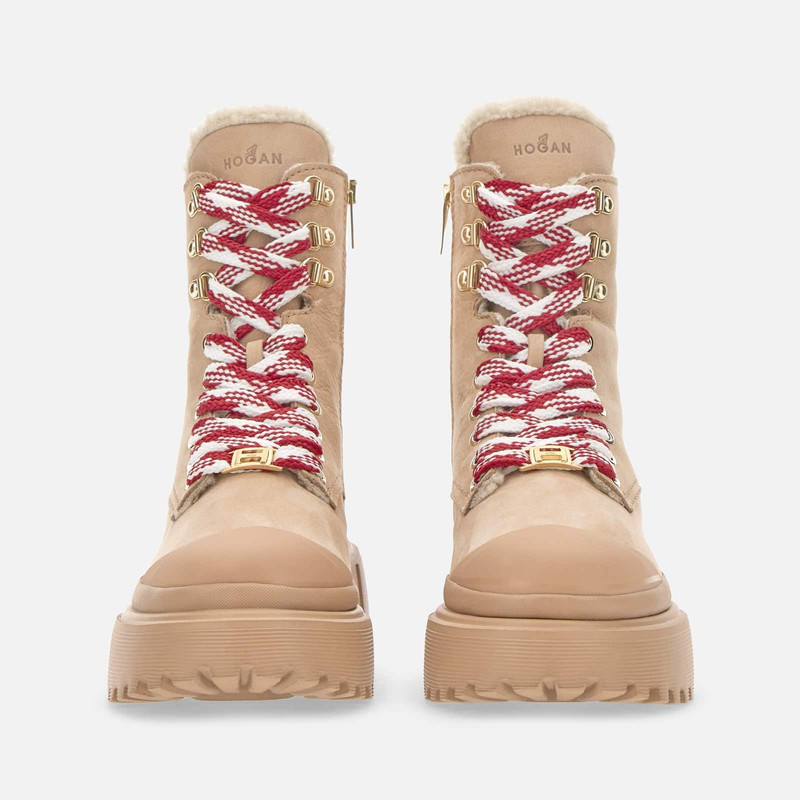 Combat Boots Hogan H619 Beige 5