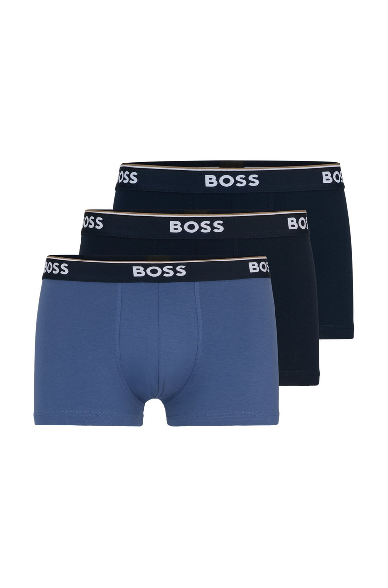 THREE-PACK OF STRETCH-COTTON TRUNKS WITH LOGO WAISTBANDS 1