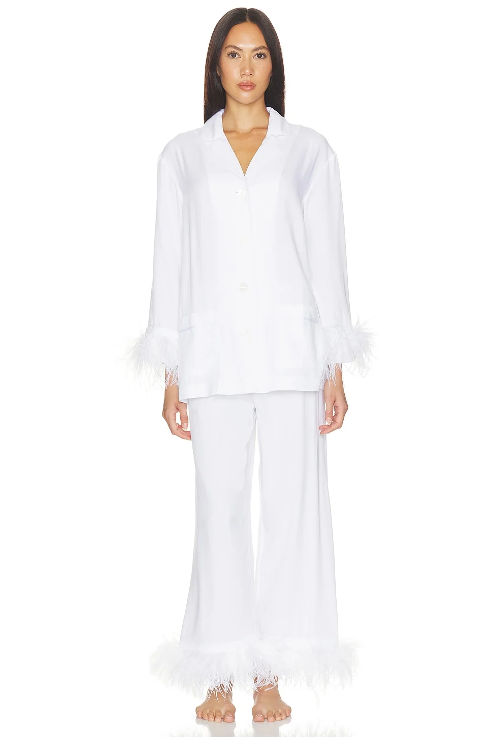 Party Pajama Set With Detachable Feathers - 1