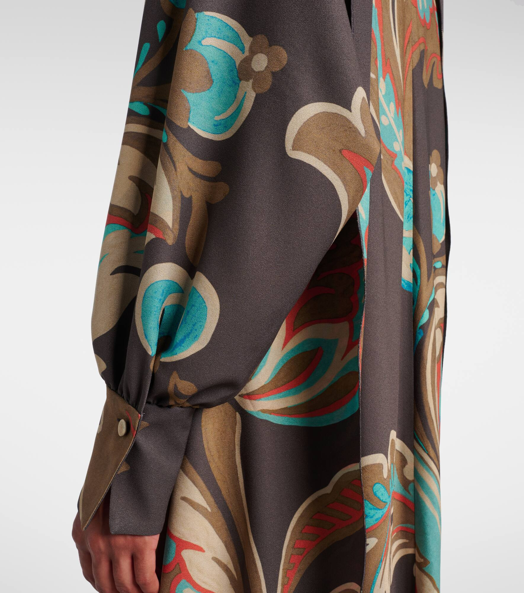 Printed asymmetric maxi dress - 5