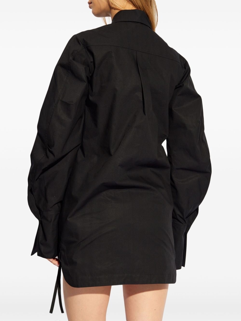 logo-raised cotton shirt - 4
