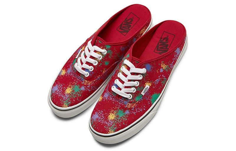 Vans Vans Authentic Breathable Wear-resistant Non-Slip Low Tops Casual Skateboarding Shoes Unisex Red VN0 outlook
