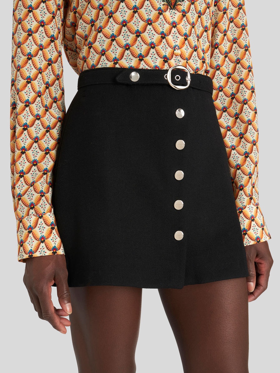 WOOL FABRIC MINI SKIRT - 3