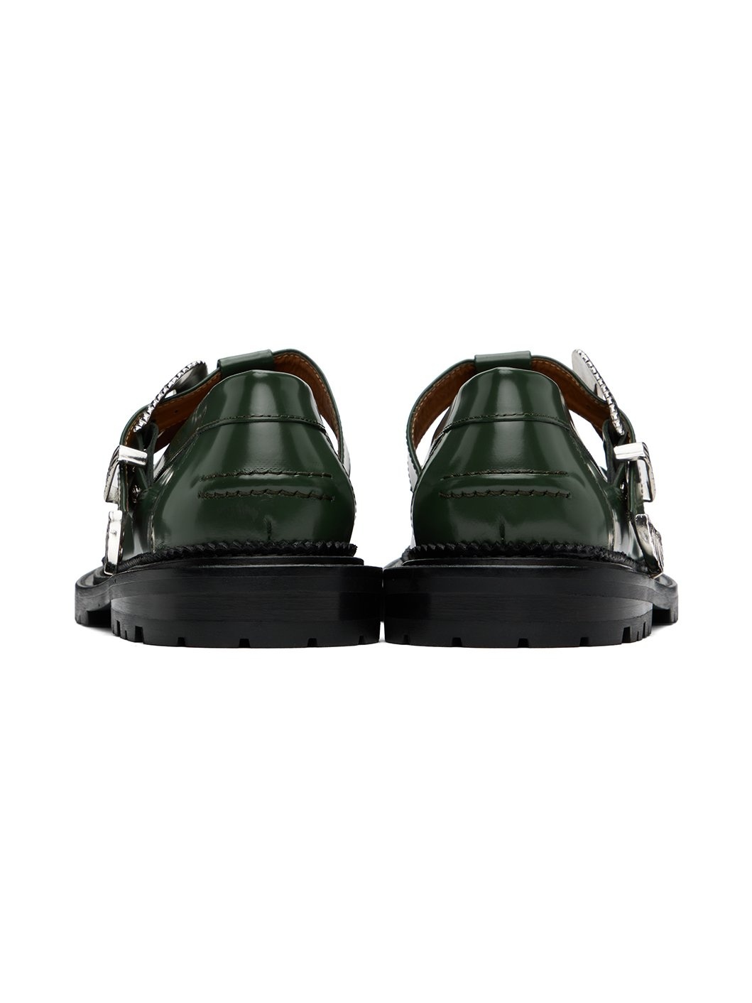 Green Polished Loafers - 2