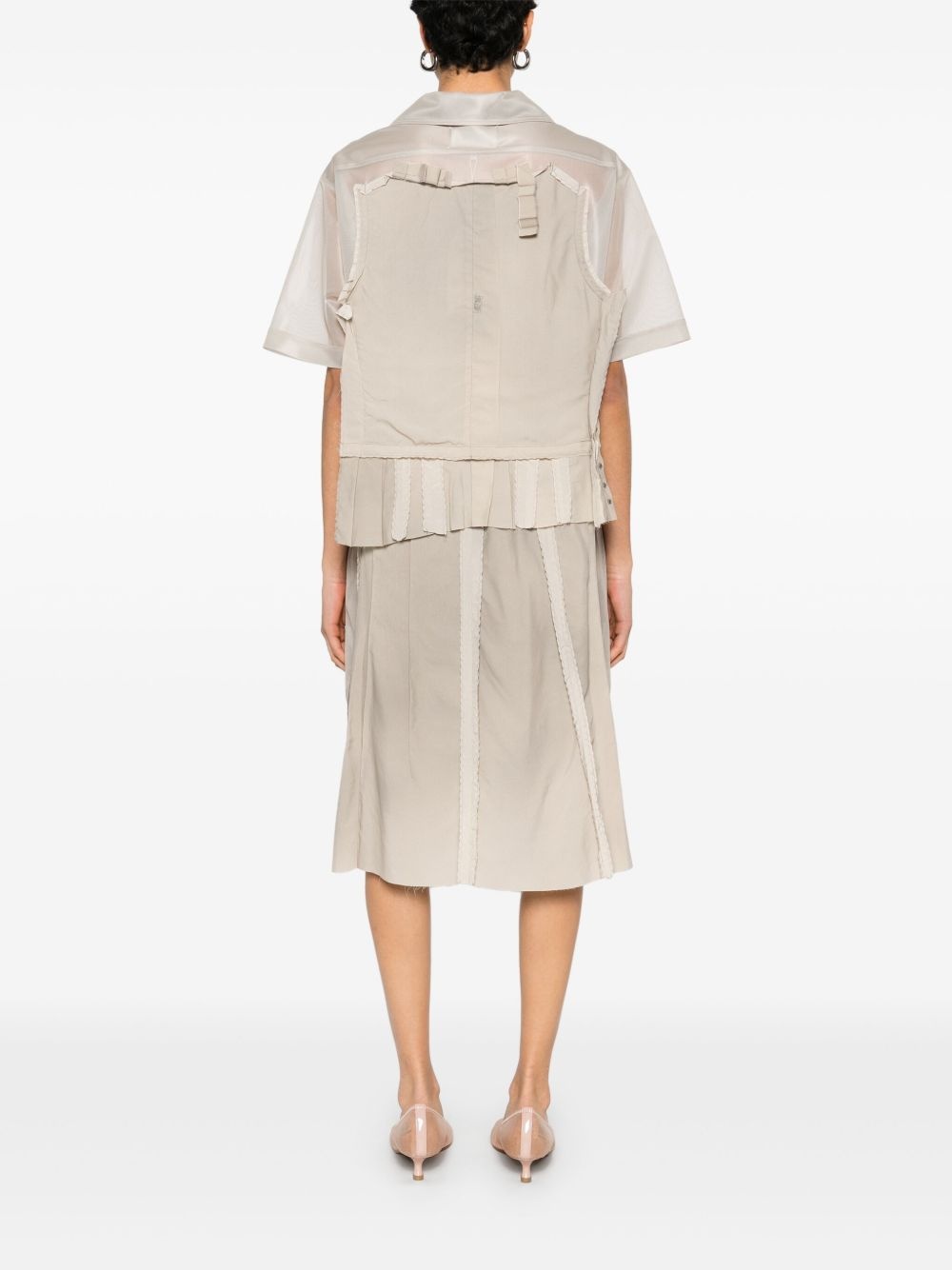 panelled midi dress - 4