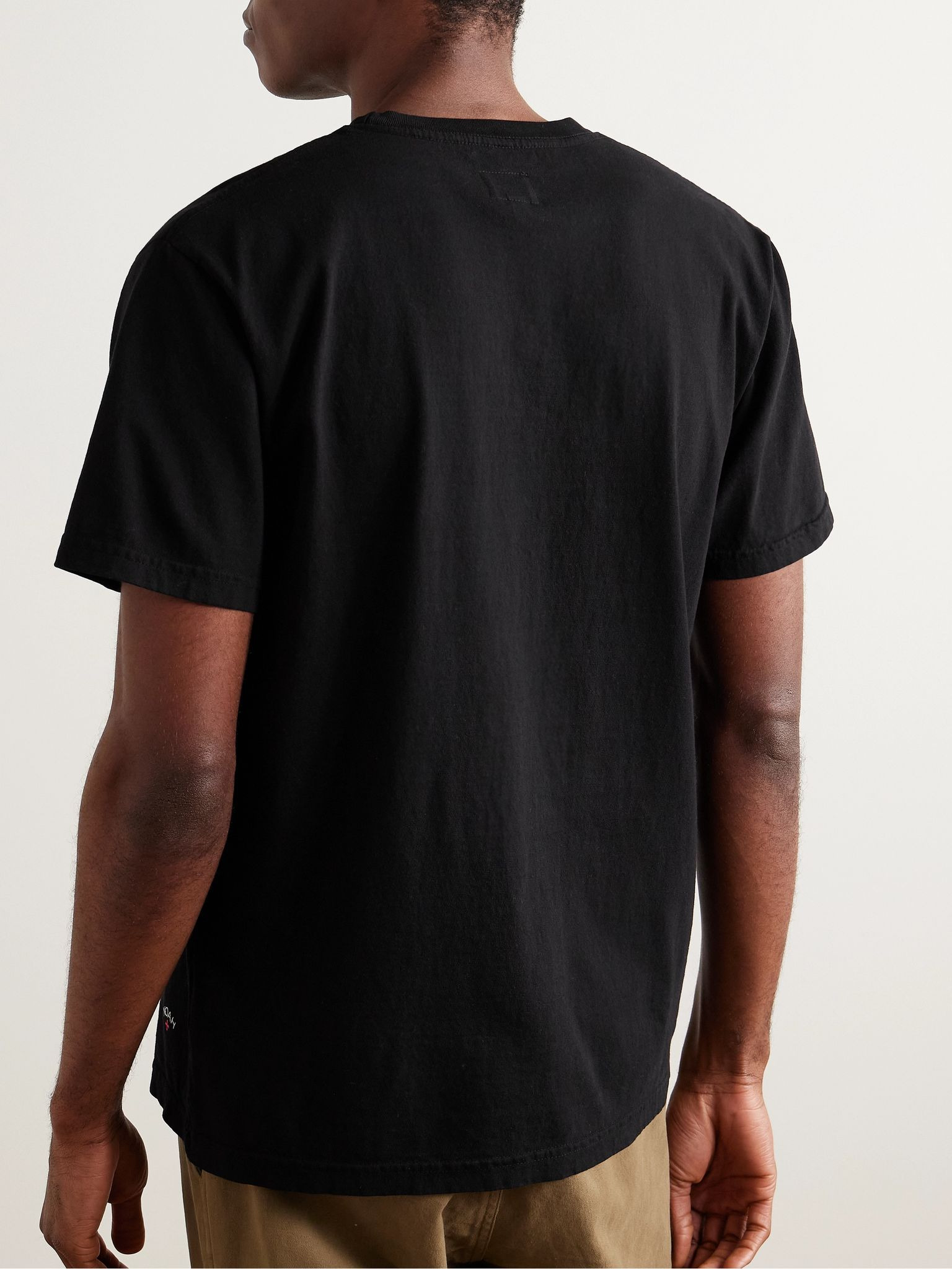 Logo-Print Recycled Cotton-Jersey T-Shirt Black - 3