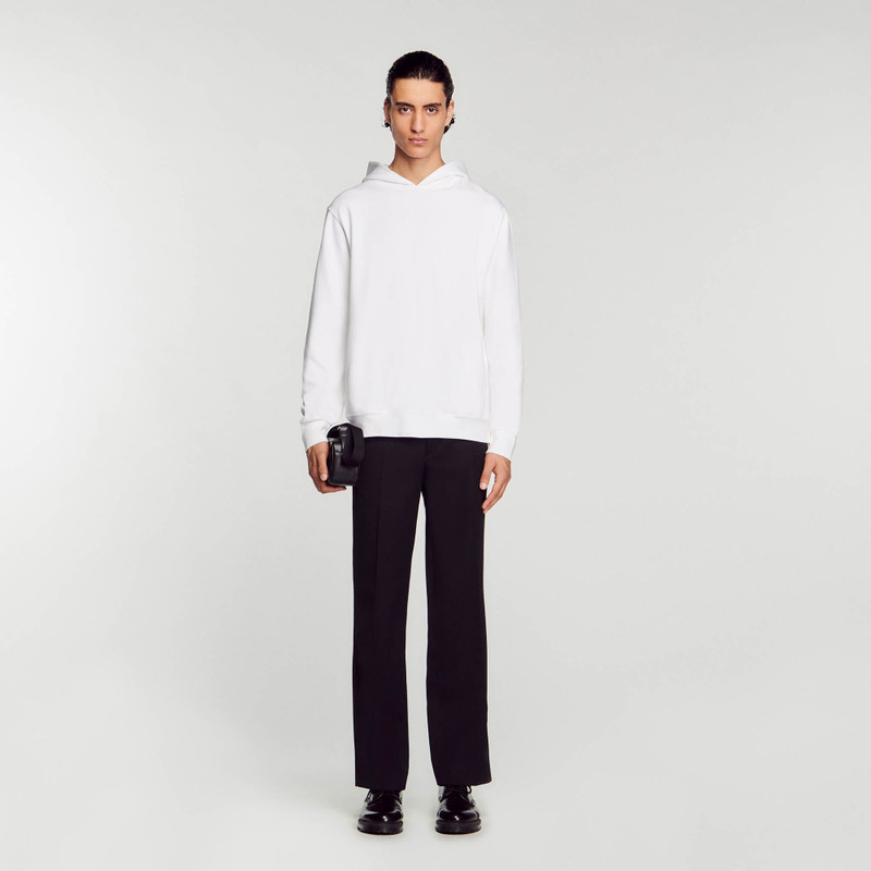 Sandro HOODED SWEATSHIRT WITH RUBBER LOGO outlook