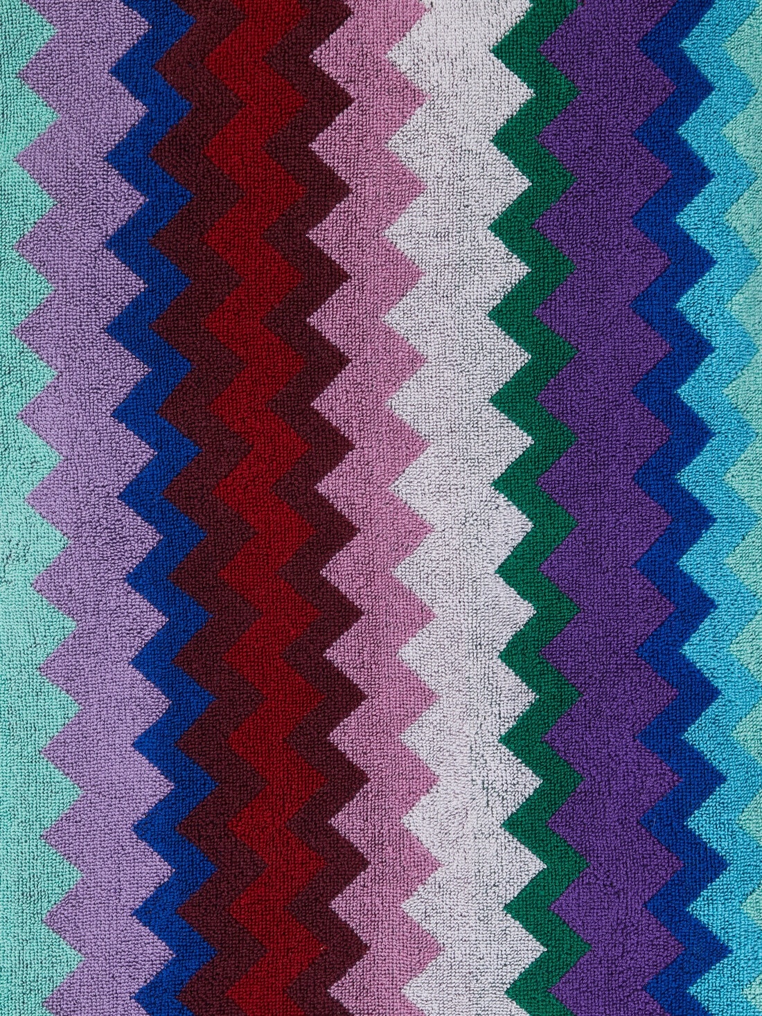 Long Chantal chevron cotton terry hooded bathrobe - 4