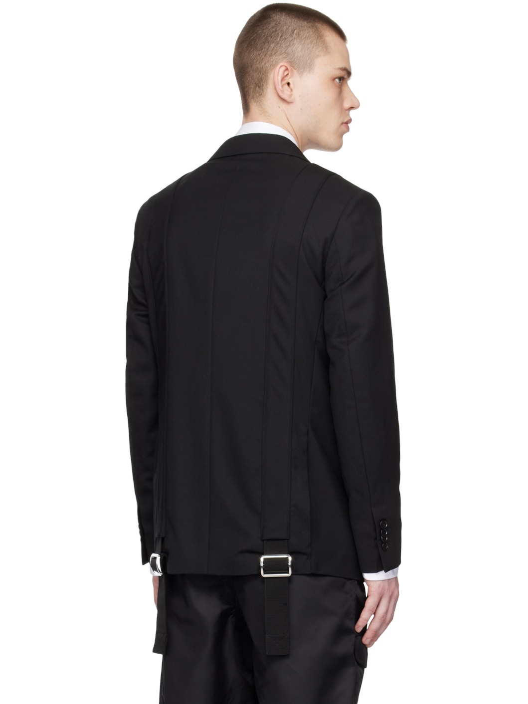 Black Slim-Fit Blazer - 3