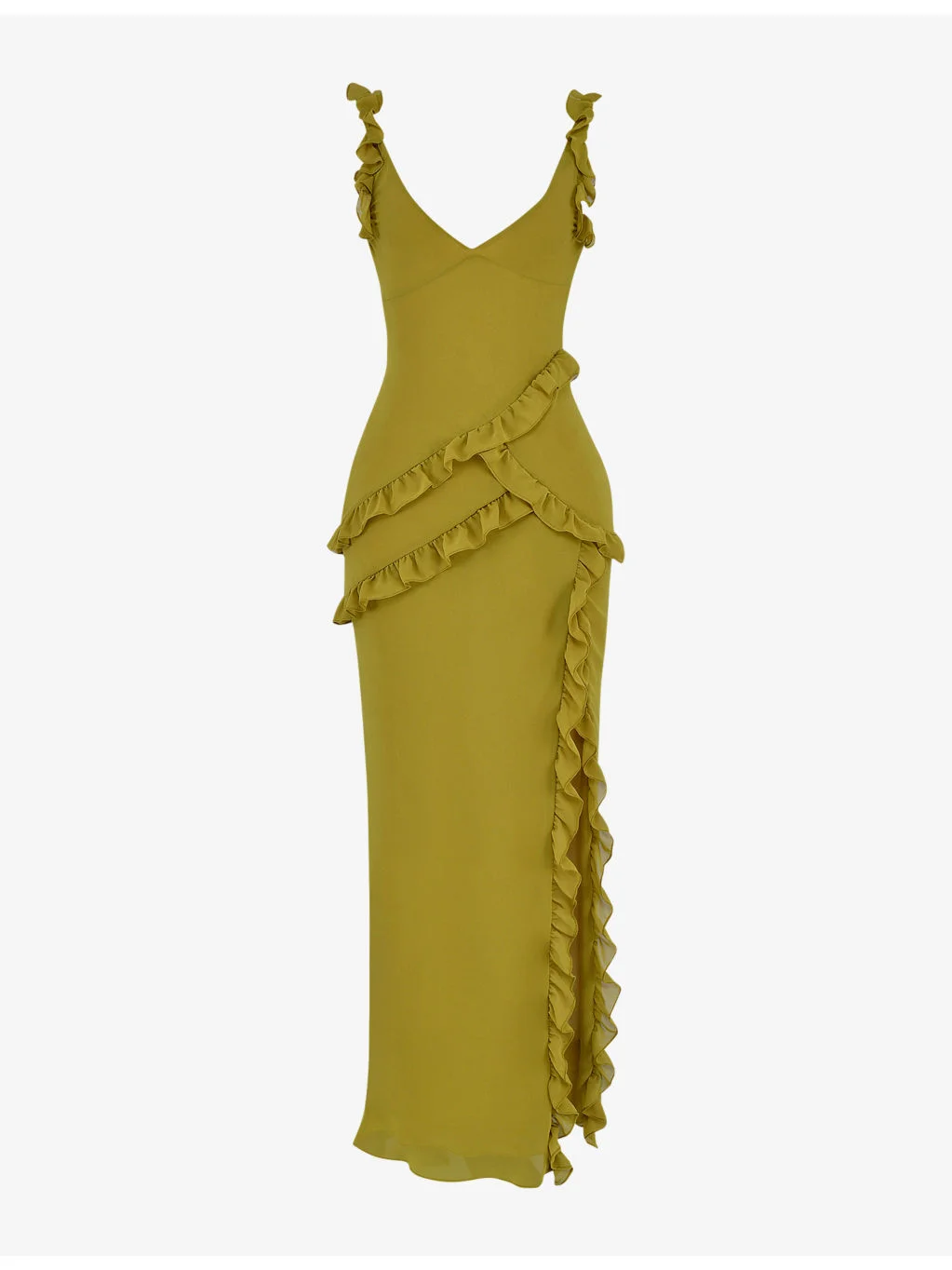 Pixie ruffled mesh maxi dress - 1