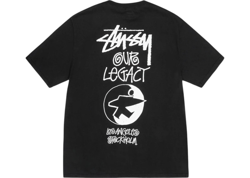 Stüssy Stussy x Our Legacy Work Shop Surfman Pigment Dyed Tee Black outlook