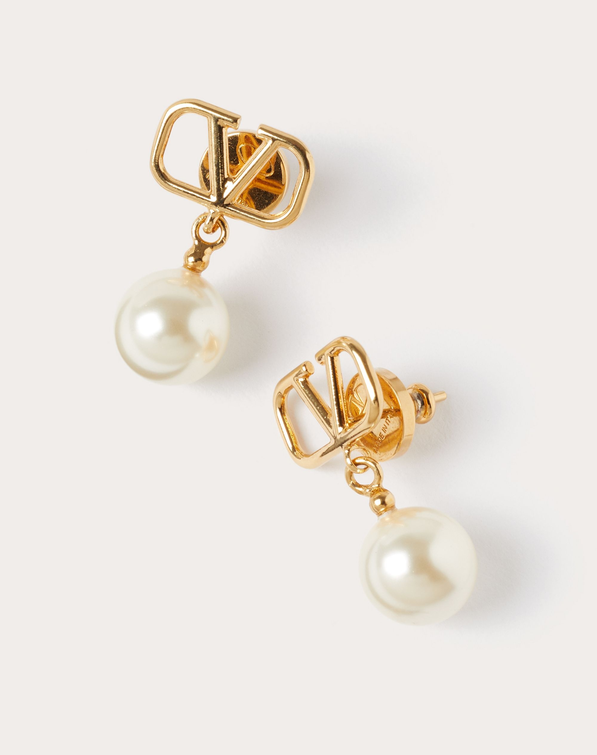 VLogo Signature Earrings with Swarovski® Pearls - 3