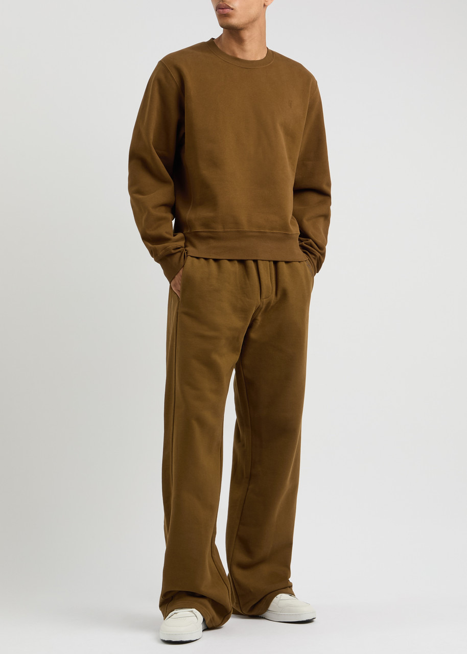 Logo-embroidered cotton sweatpants - 4