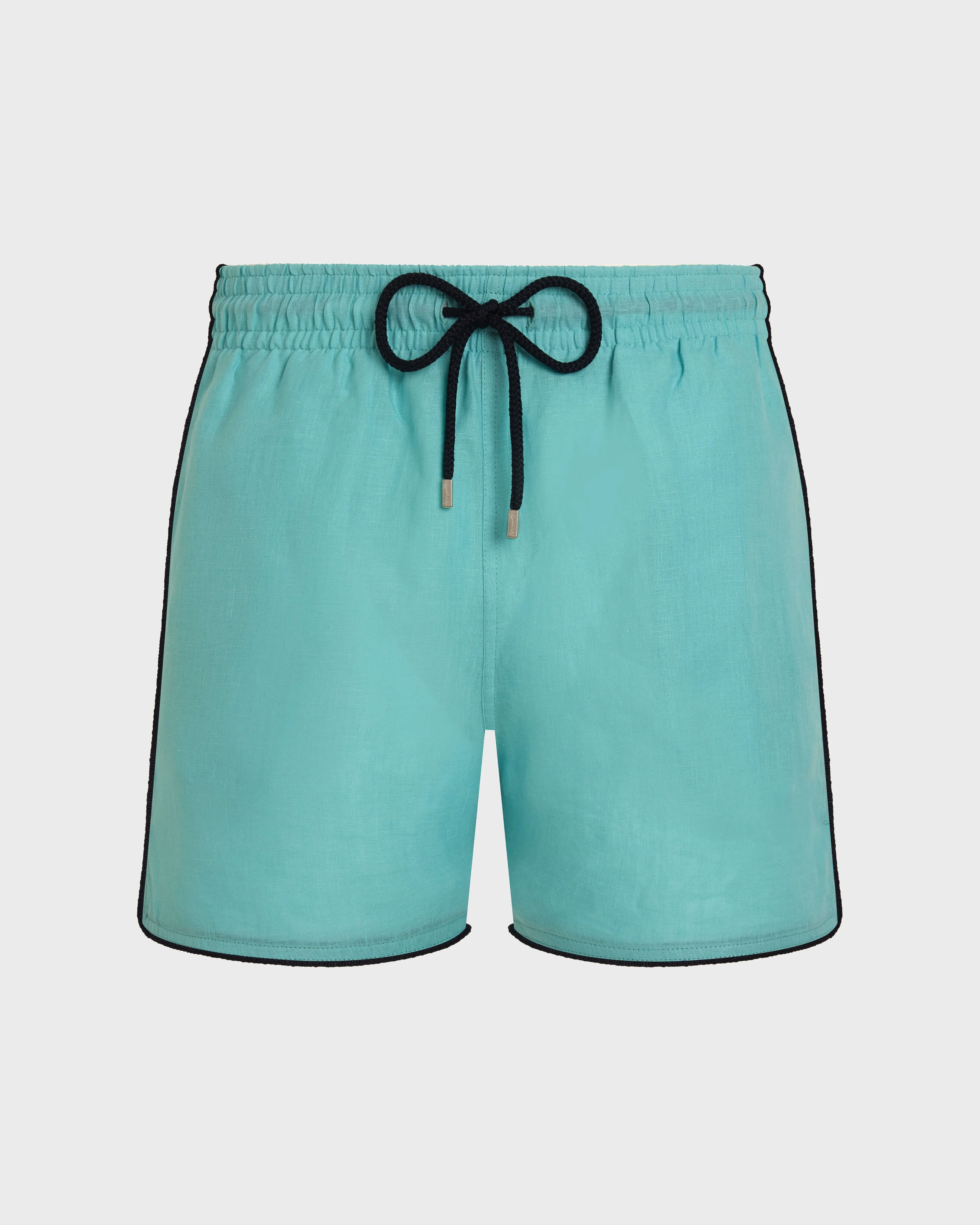 MEN LINEN SWIM TRUNKS SOLID - 1