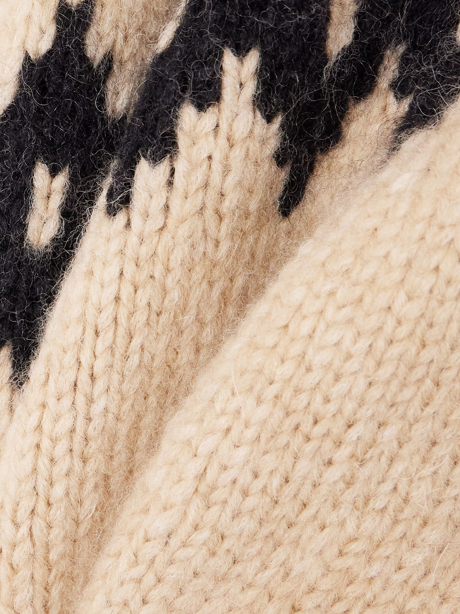 Alena Fair Isle alpaca-blend sweater Camel - 4