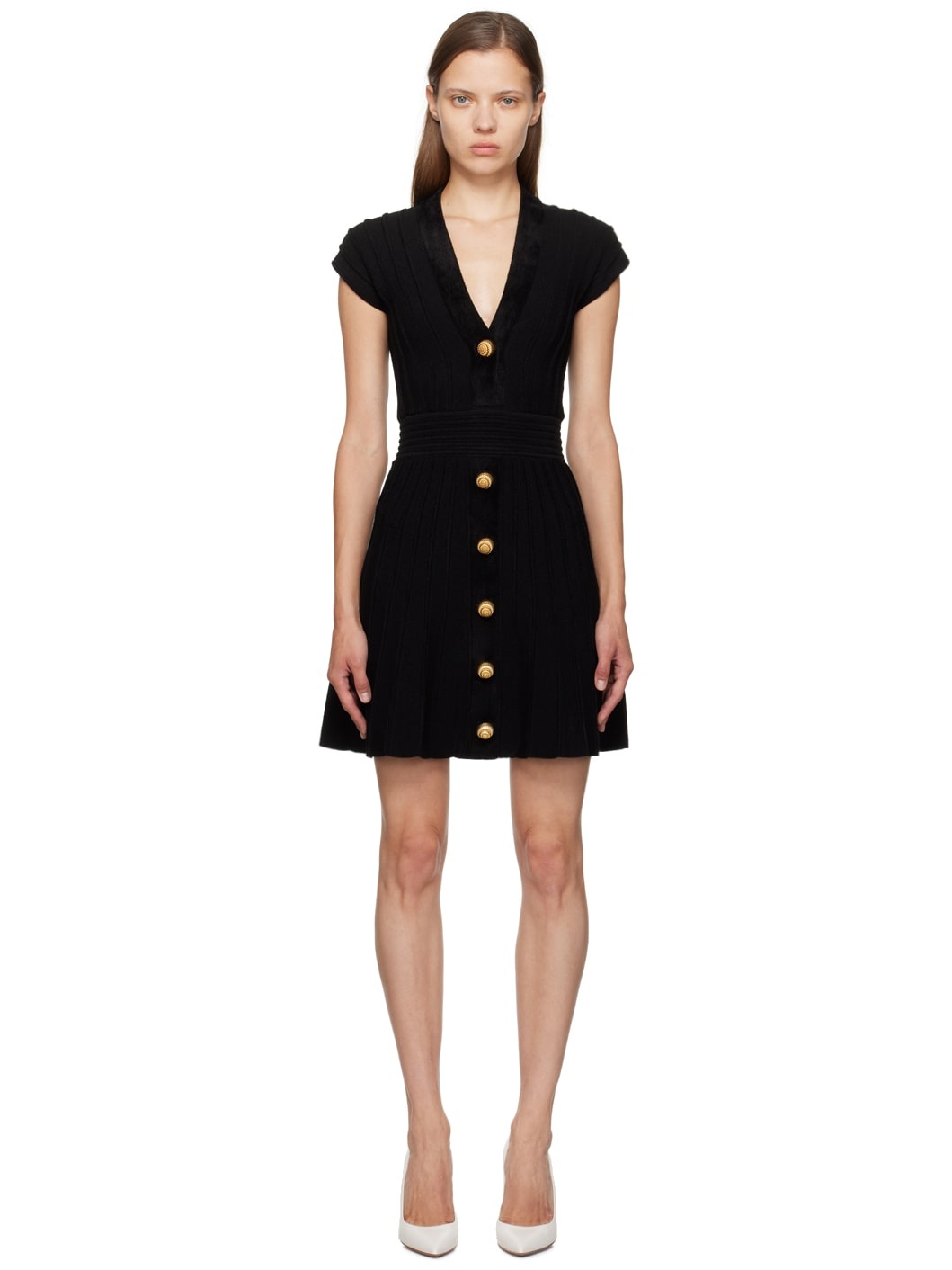 Black Flare Minidress - 1