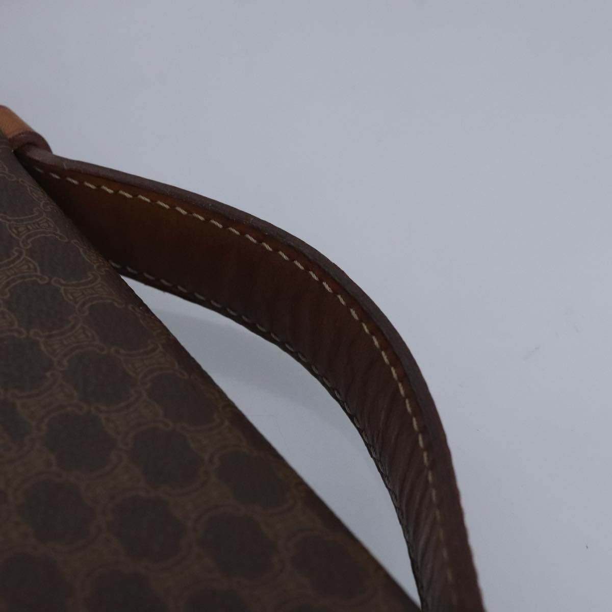CELINE Macadam Canvas Business Bag Pvc Leather Brown Gold - 8