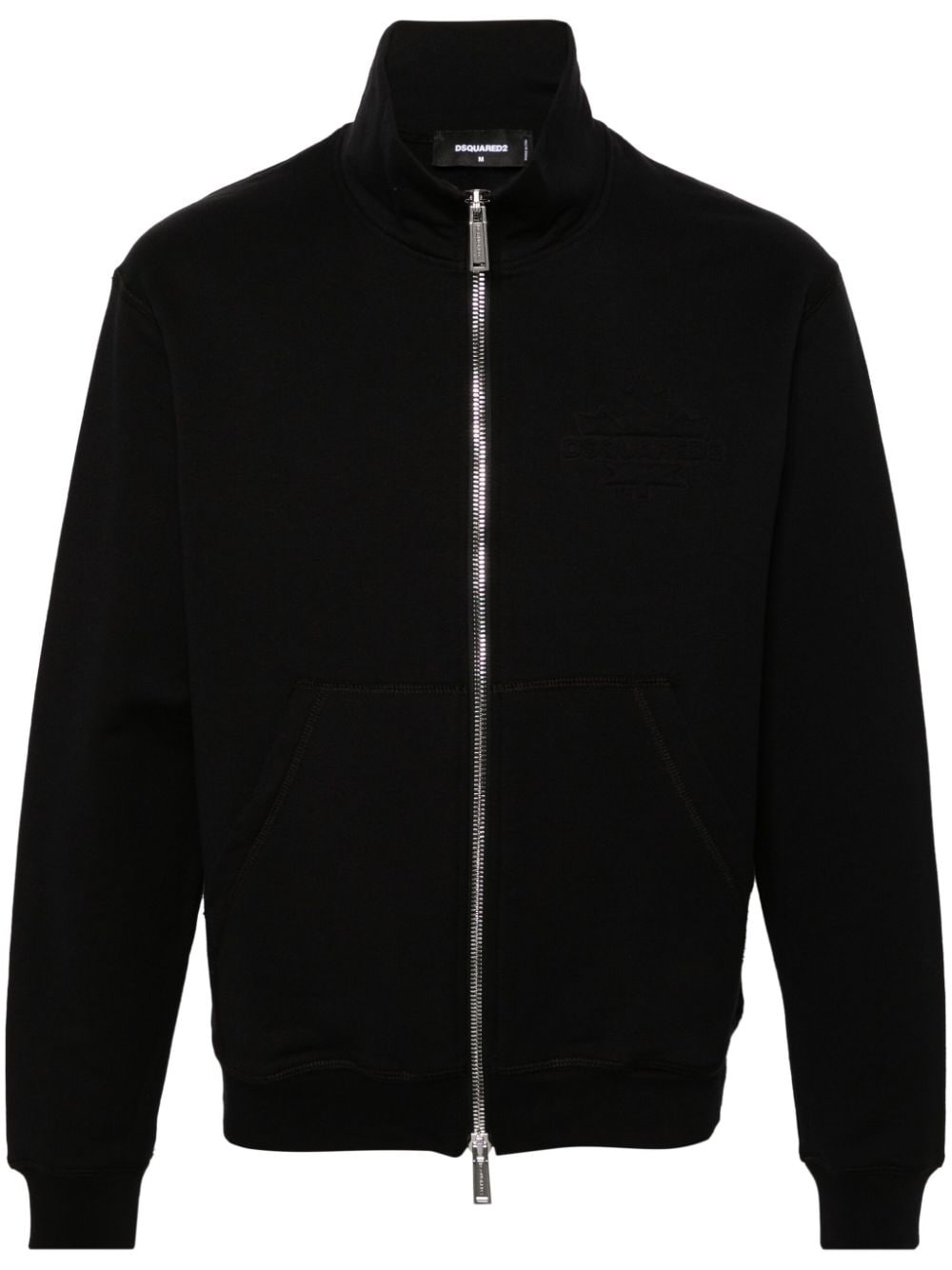 logo-embossed zip-up sweatshirt - 1