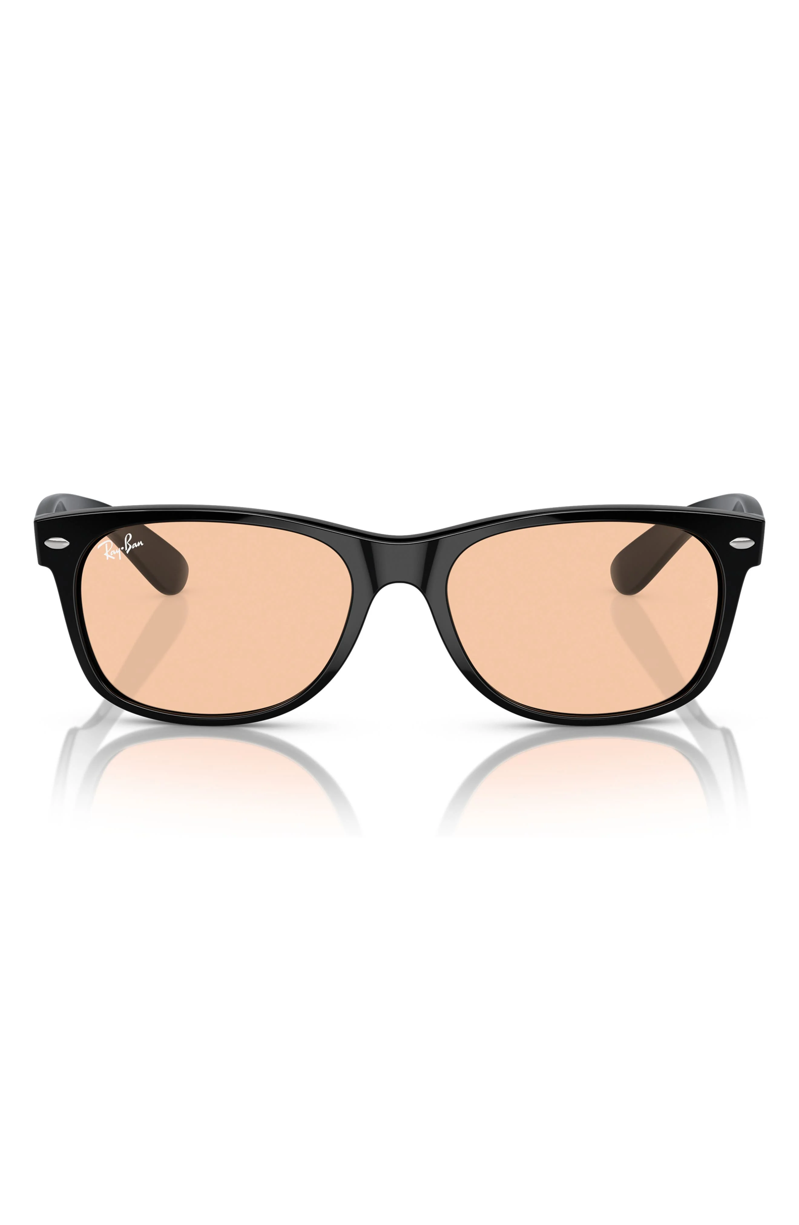 Ray-Ban 55mm Square Sunglasses in Black /Pink at Nordstrom - 1