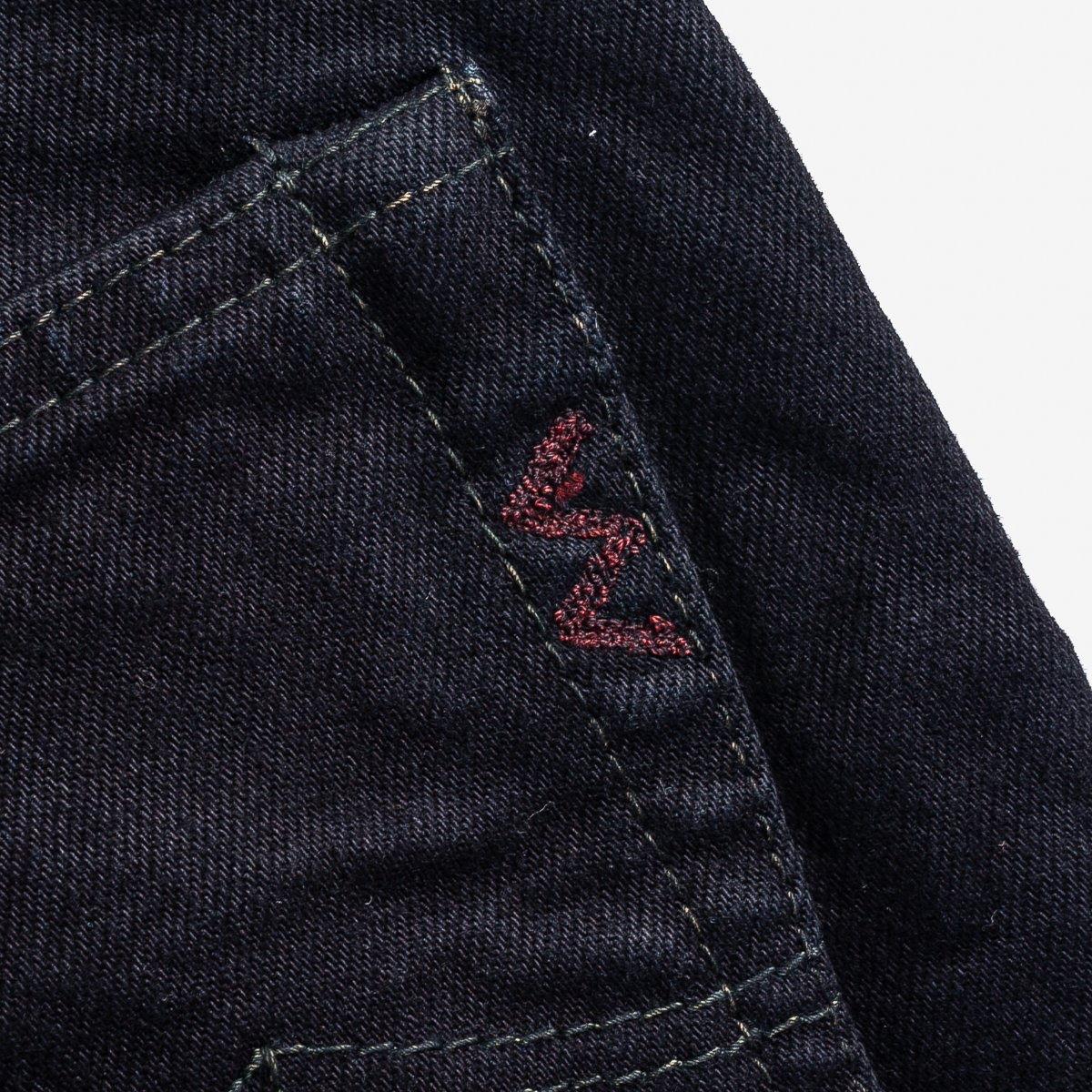 IH-666S-142od 14oz Selvedge Denim Slim Straight Cut Jeans - Indigo Overdyed Black - 11