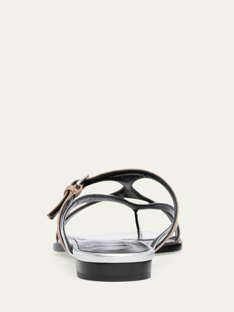 Pierre Hardy Brasilia Bicolor Leather Thong Sandals outlook