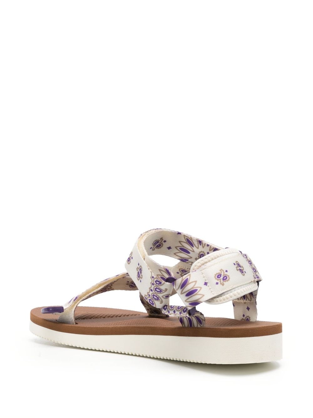 bandana-print touch-strap sandals - 4