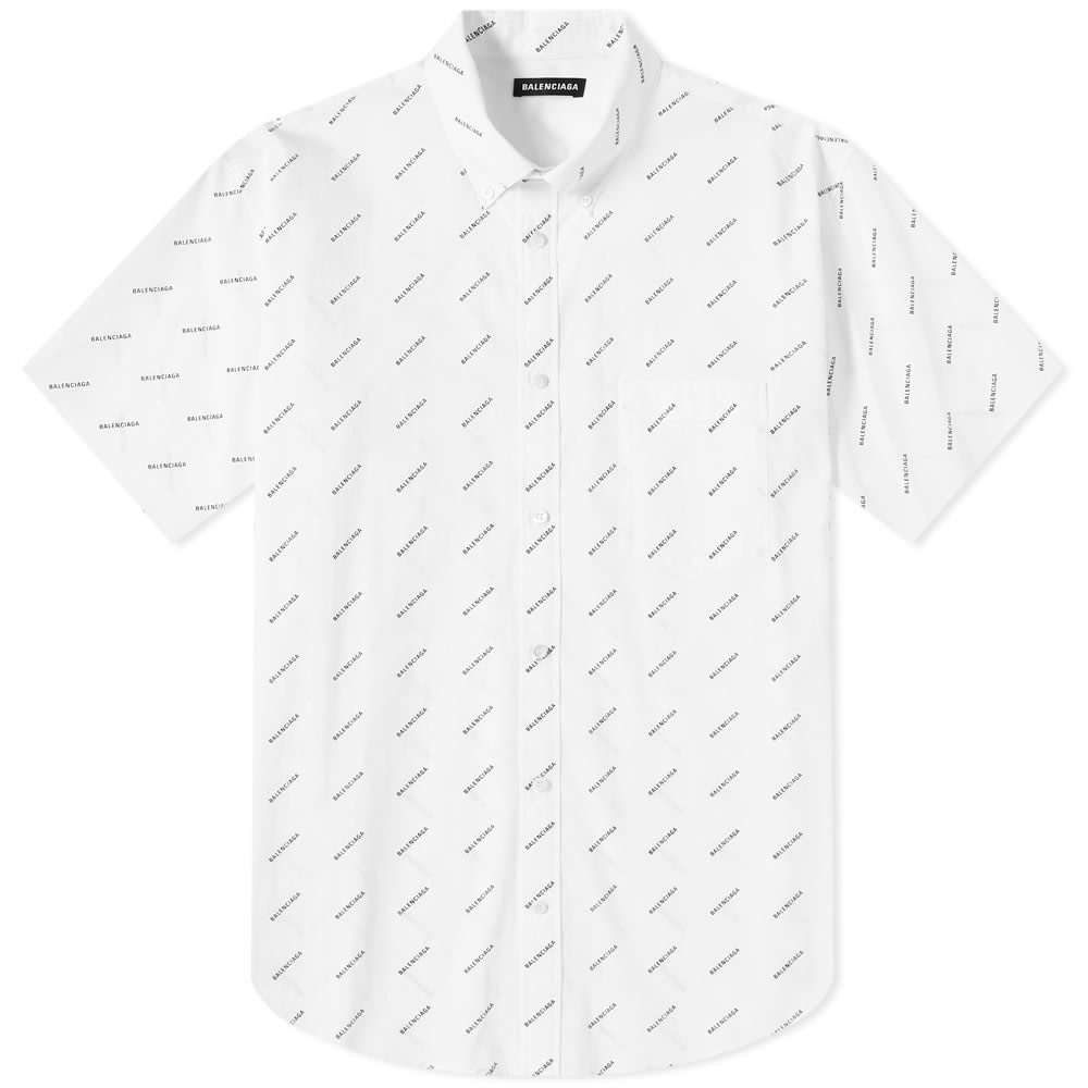 Balenciaga Short Sleeve All Over Print Shirt - 1