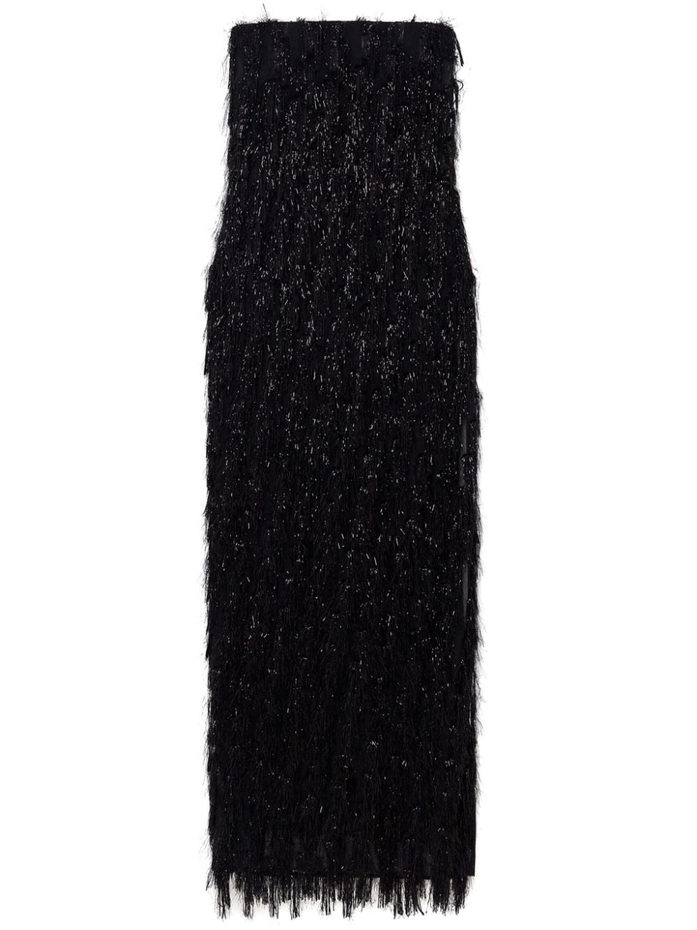 sleeveless glitter-tassel dress - 1