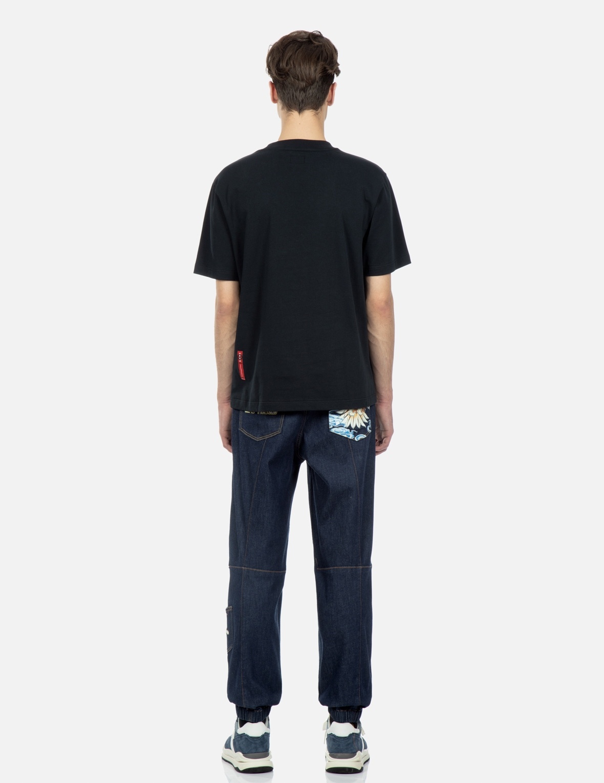 EAGLE PRINTED POCKET DENIM JOGGERS - 5